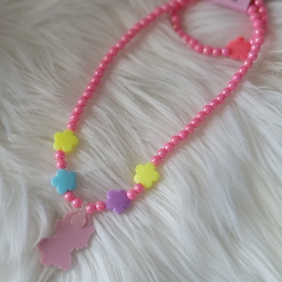Hello Kitty Necklace and Bracelet Kids Set Beaded new - Picture 4 of 4